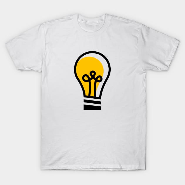 Simplistic Light Bulb - Colored T-Shirt by DaTacoX